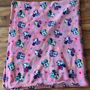 Disney Minnie Mouse Pink and Multicolor Throw Blanket